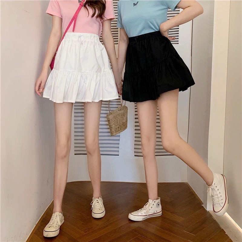 chân váy ngắn xoè 2 tầng, chân váy đũi xoè ngắn ullzang m155 | BigBuy360 - bigbuy360.vn