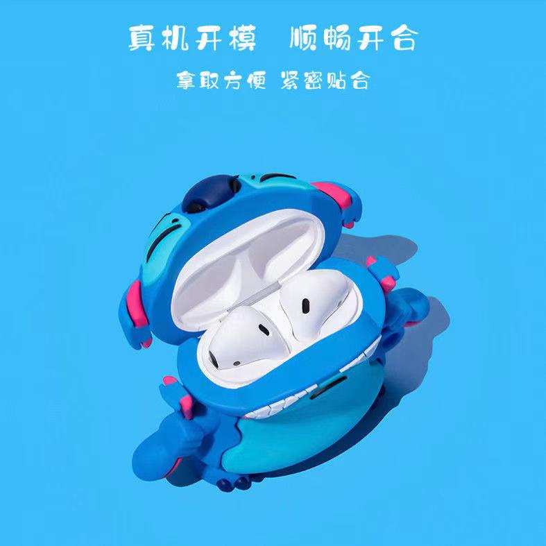 Vỏ Bảo Vệ Hộp Sạc Tai Nghe Airpods 1/2 pro Hình Stitch Disney Dễ Thương