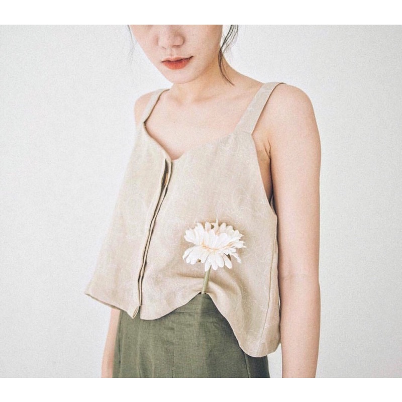 Áo 2 dây linen tưng premium