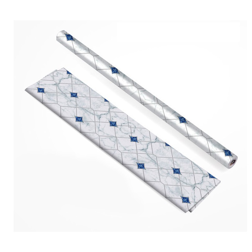 Decal dán bếp tráng nhôm cách nhiệt hình thoi khổ 60cm keo sẵn