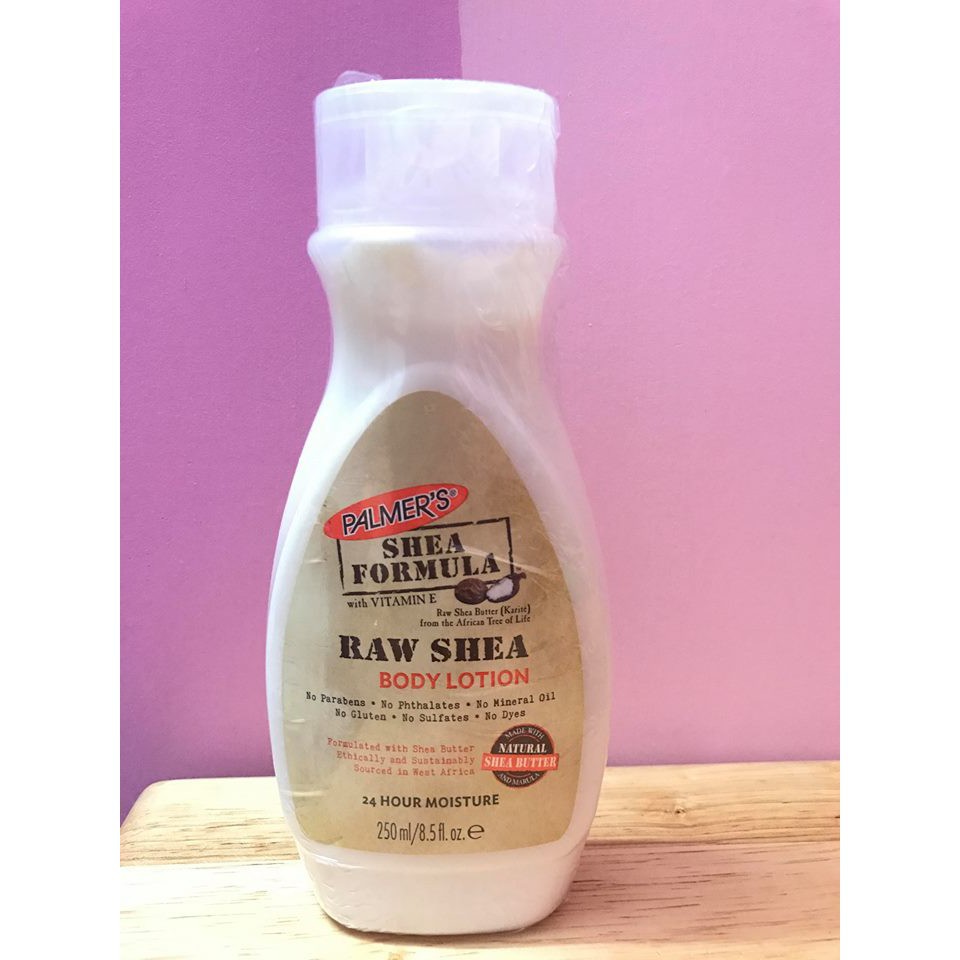 Sữa dưỡng thể dưỡng ẩm bơ hạt mỡ Palmer's Raw Shea Body Lotion Mỹ 250ml <1502572>