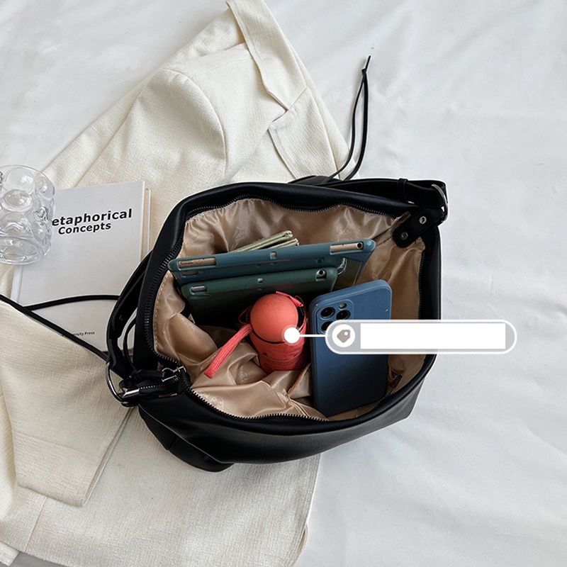 Túi đeo vai IELGY mềm mại sức chứa lớn dễ phối đồ thời trang cho nữ