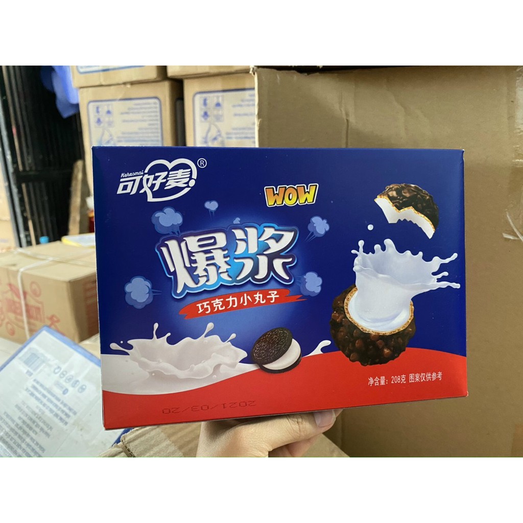 Bánh socola nhân tan chảy 3 lớp bên ngoài bọc oreo