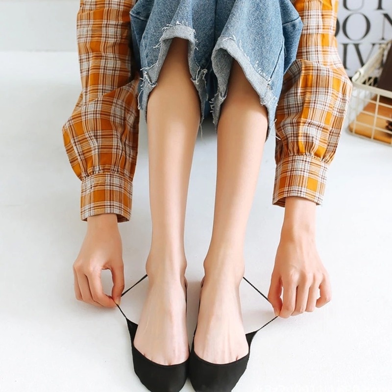 1 Đôi Vớ Cotton Mỏng Cổ Thấp Tàng Hình Thời Trang Mùa Hè Quyến Rũ Cho Nữ