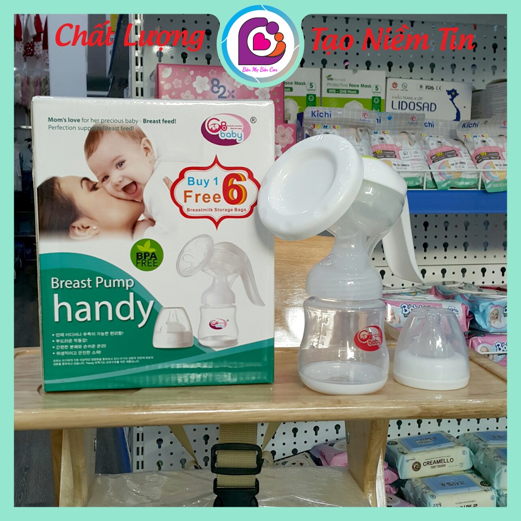 Máy hút sữa cầm tay Handy GB-Baby Hàn Quốc  Tặng kèm túi trữ sữa