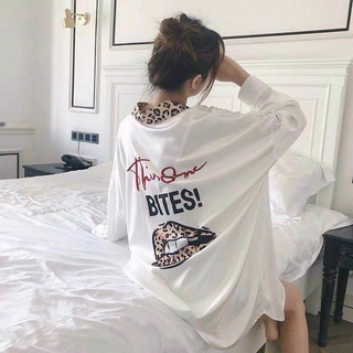 Đầm ngủ sơ mi tay dài lụa satin cao cấp quảng châu 7
