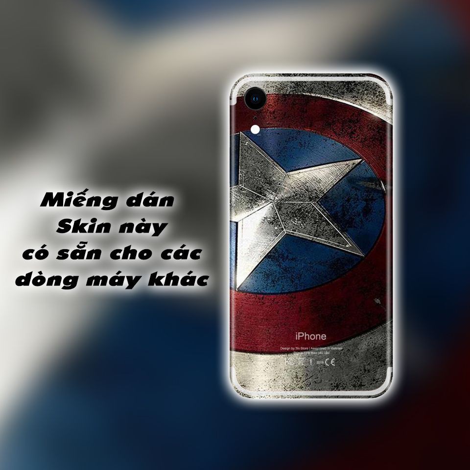 Miếng Dán Skin Điện Thoại ❤️ In Hình Captain Cho Iphone 6/ 7/ 8/ X/ XS/ 11/ 11 Pro Max Và Các Dòng Máy Android