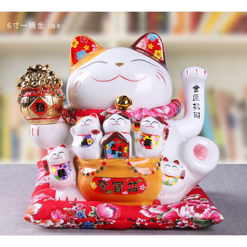 Mèo Thần Tài Thiên Kim Vạn Lượng 18cm