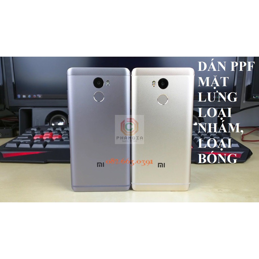 Dán PPF Xiaomi Redmi 4 prime bóng, nhám dành cho mặt lưng siêu bảo vệ