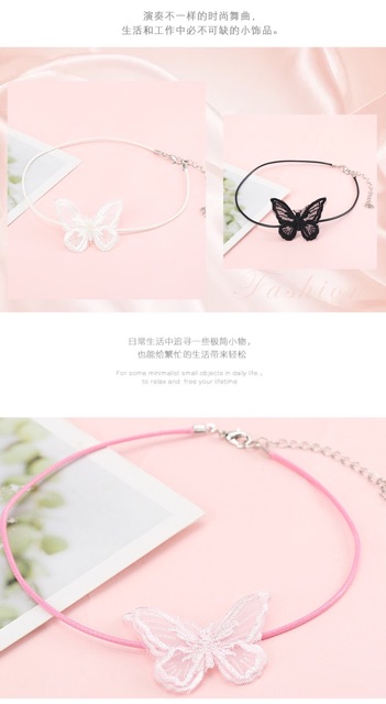 Choker bướm ren