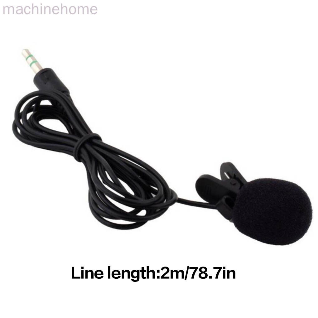 Mobile Phone Audio Recording Clip-on Type Mini Microphone Interview 3.5mm Collar Lapel Mic, 1pc machinehome
