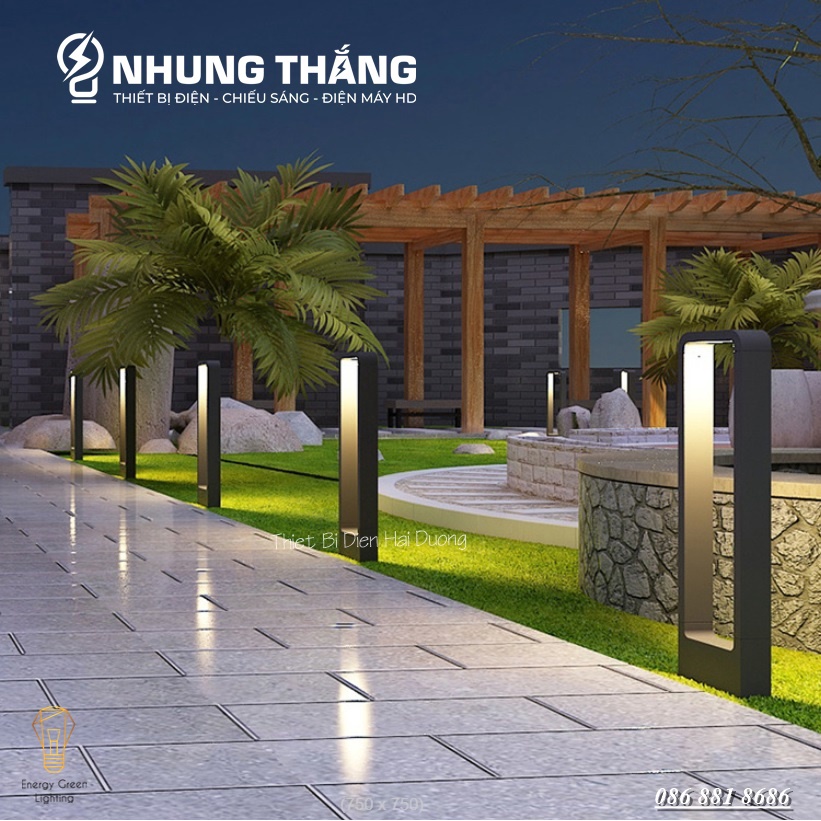 Đèn Trang Trí Sân Vườn DSV-818 Chống Nước - Chiều Cao 80cm - Ánh Sáng Vàng - Sử Dụng Điện