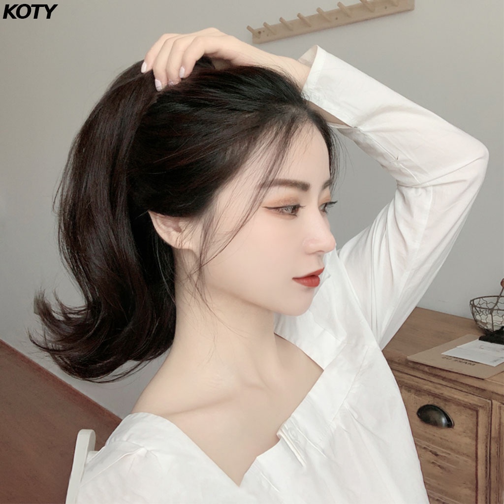 Tóc giả kẹp ngoặm phong cách Hàn Quốc, tóc giả đuôi ngựa ngoặm cho nữ