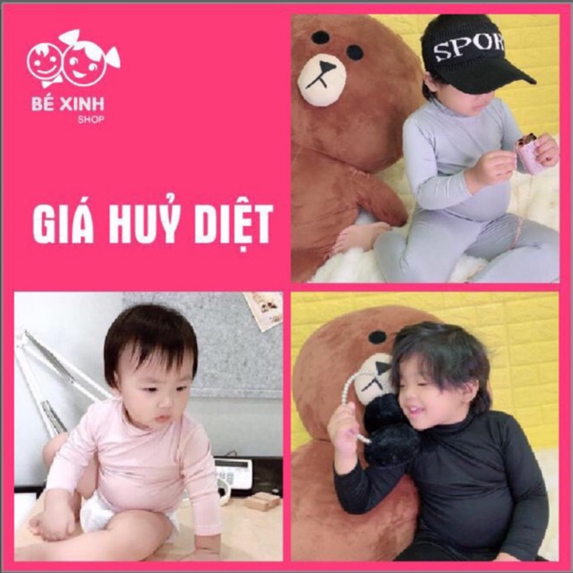 [GIẢM GIÁ SỐC] 3 Bộ dài tay cổ lọ Minky Mom cho bé trai bé gái MẪU MỚI - 100% cotton lạnh mềm mịn mát 100% kháchhài lòng