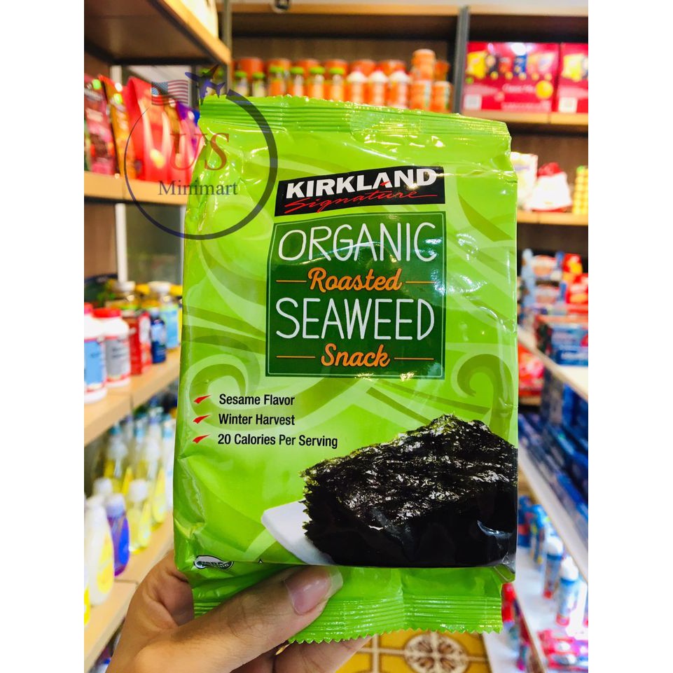 Rong biển hữu cơ sấy khô Kirkland Orgabic Seaweed ăn liền - US MiniMart