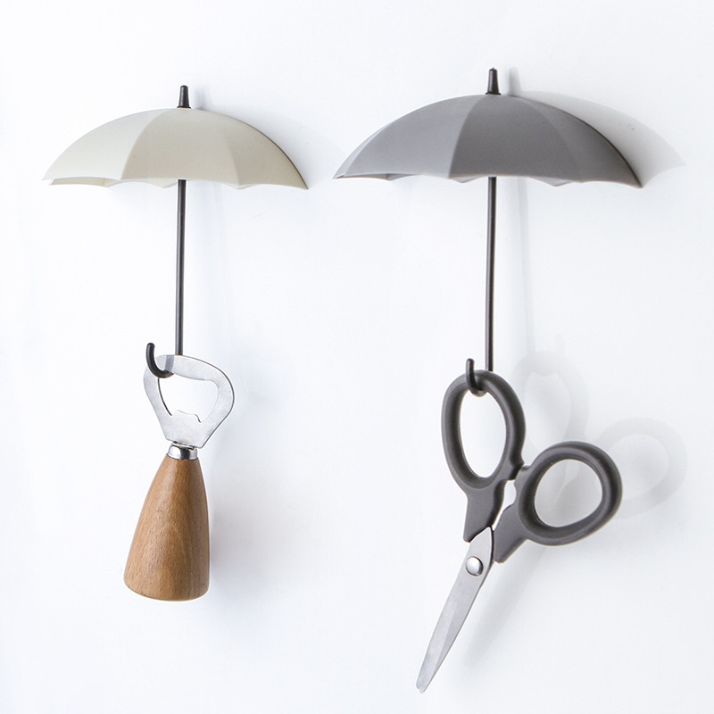 Set 3 Móc Treo Đồ Gắn Tường Hình Cây Dù Đáng Yêu