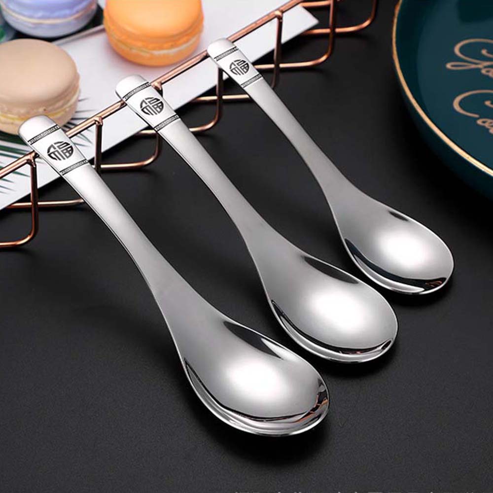 1 Muỗng Múc Cơm Bằng Thép Không Gỉ Chống Dính Phong Cách Trung Hoa