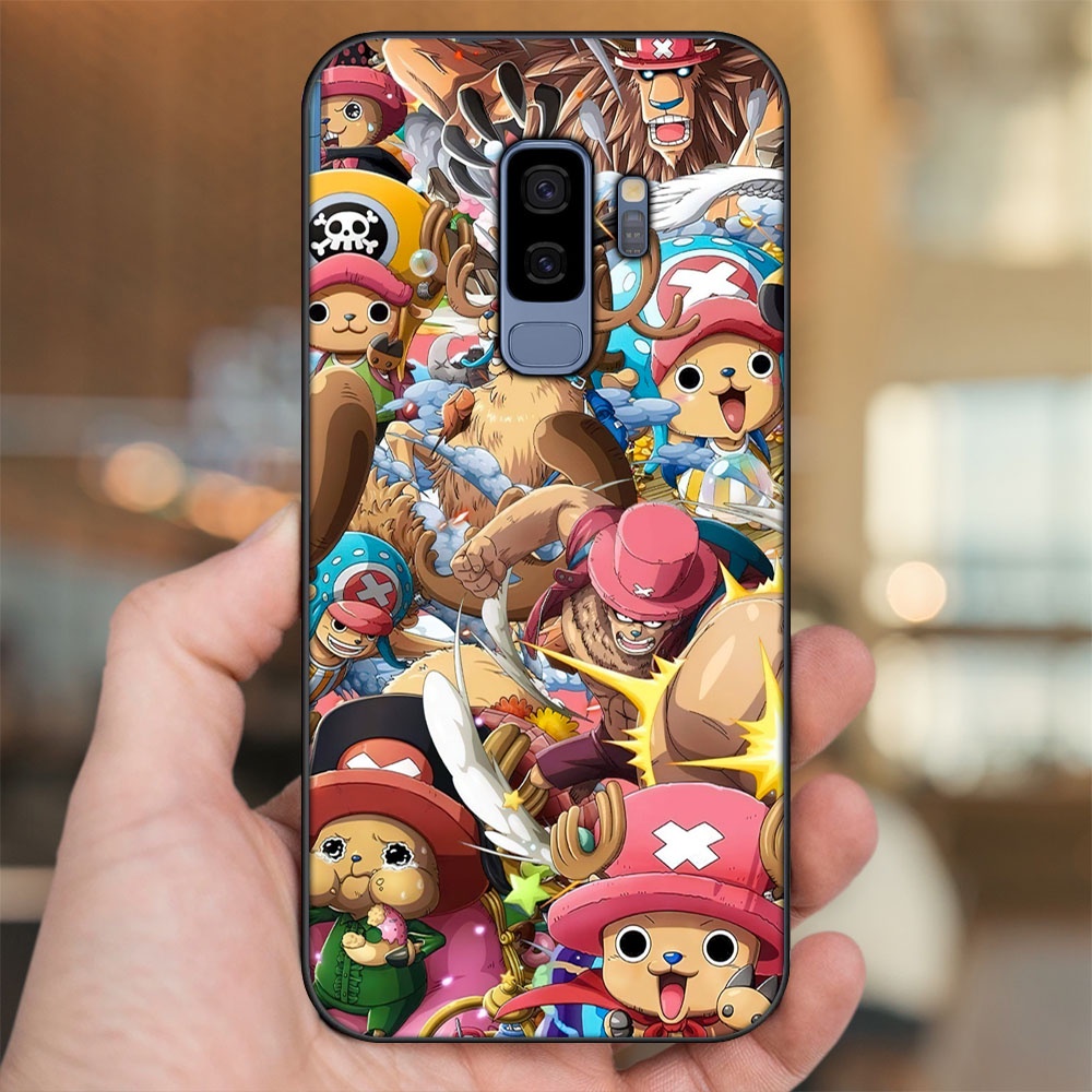 Ốp lưng Samsung S9 Plus viền đen in hình Chopper One Piece Đảo Hải Tặc