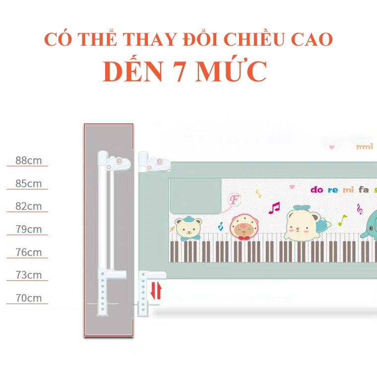 [Mã 267FMCGSALE giảm 8% đơn 500K] Thanh chắn giường Nhật Bản V-BABY N1 &amp; N2