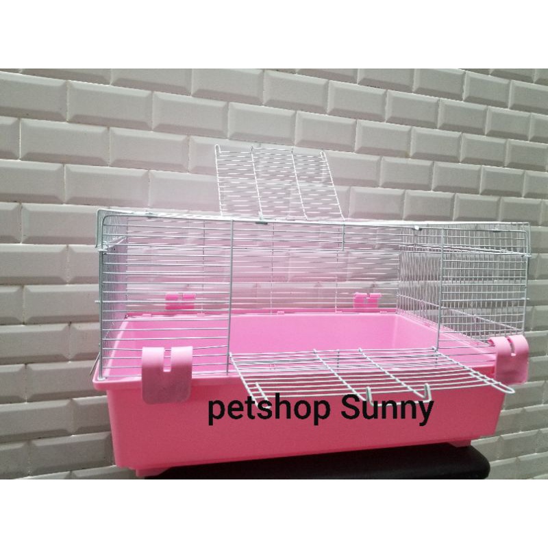 Lồng 60cm khay cao màu/trong cửa rộng cho hamster 60x35x32 (không phụ kiện)