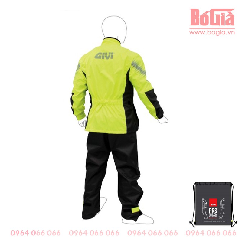 Áo mưa Givi PRS04 cao cấp chống bám nước - Áo mưa bộ Givi cho Biker đi phượt