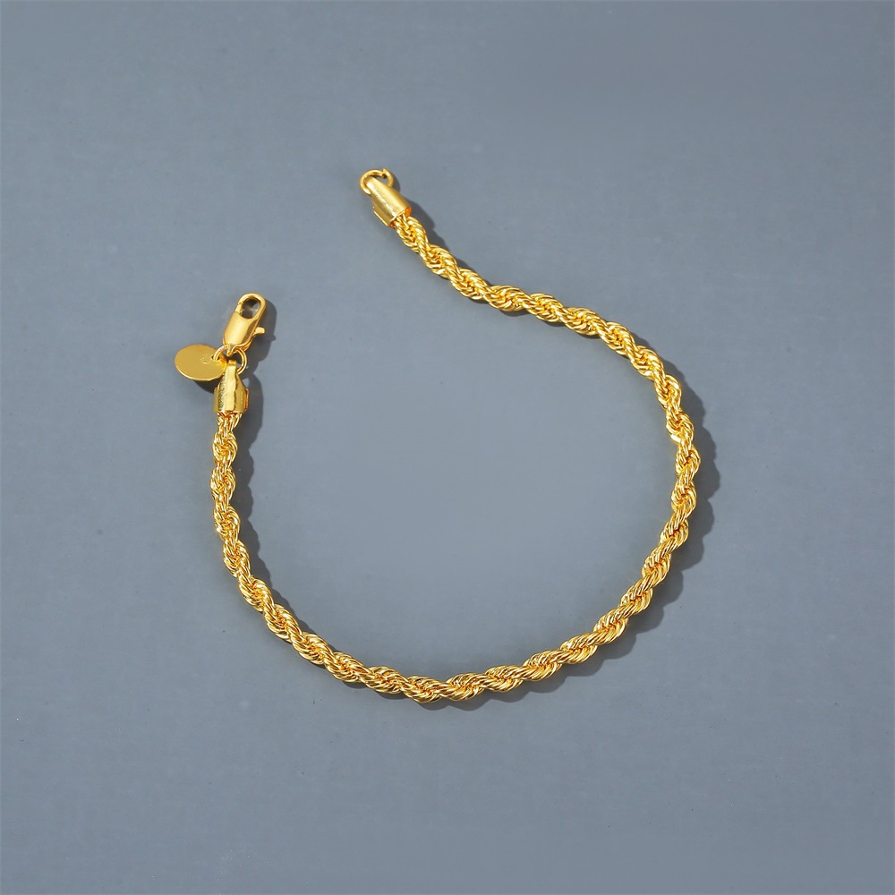 Vòng Tay Dây Bện Mặt Kim Loại Hình Đầu Lâu Phong Cách Retro Thời Trang Cho Nam Nữ