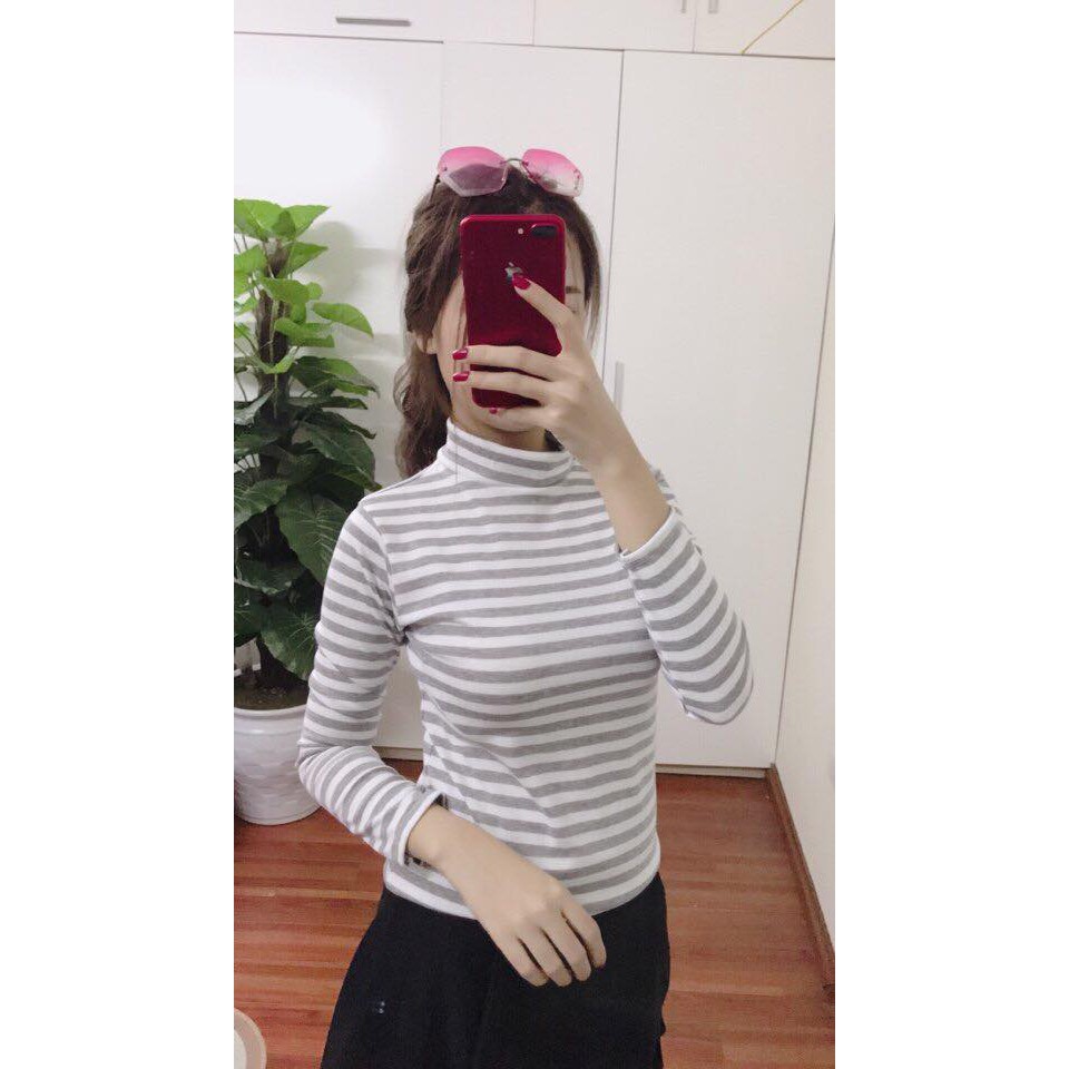 Áo thun gân cổ cao 3 phân hàng loại 1