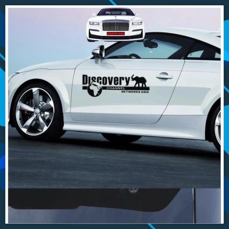 (QUÀ TẶNG LÀ VIÊN RỬA KÍNH)  Tem Dán Decal Phản Quang DISCOVERY CHANNEL Phong Cách Kèm Dụng Cụ Dán Tiện Lợi