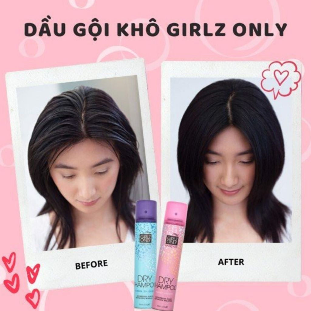 Dầu gội khô GIRLZ ONLY Dry Shampoo xịt tóc khô phồng mềm thơm 200ml - ZAVENCI Official