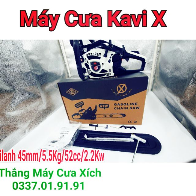 Máy Cưa Xích Kavi X 52cc/Chế Warlbo/Hàng Dùng Gia Đình Rất Ổn Định/Thắng Máy Cưa Xích