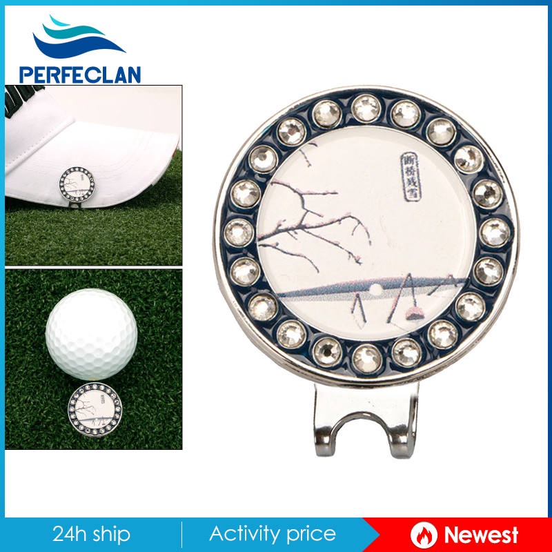 Kẹp Gắn Nón Đánh Dấu Vị Trí Bóng Golf Bằng Hợp Kim Kẽm Chống Rỉ Sét