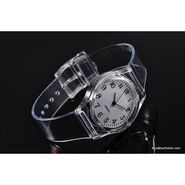 [HCM] Đồng Hồ Nữ Dây Đeo Trong Suốt Siêu Cute