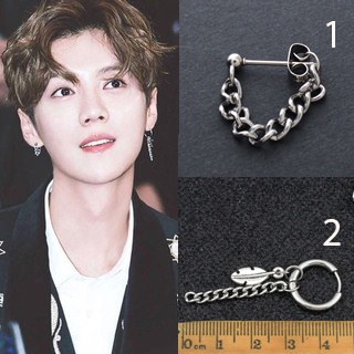 Khuyên tai Luhan EXO - khuyên nam- bông tai Unisex titan không gỉ