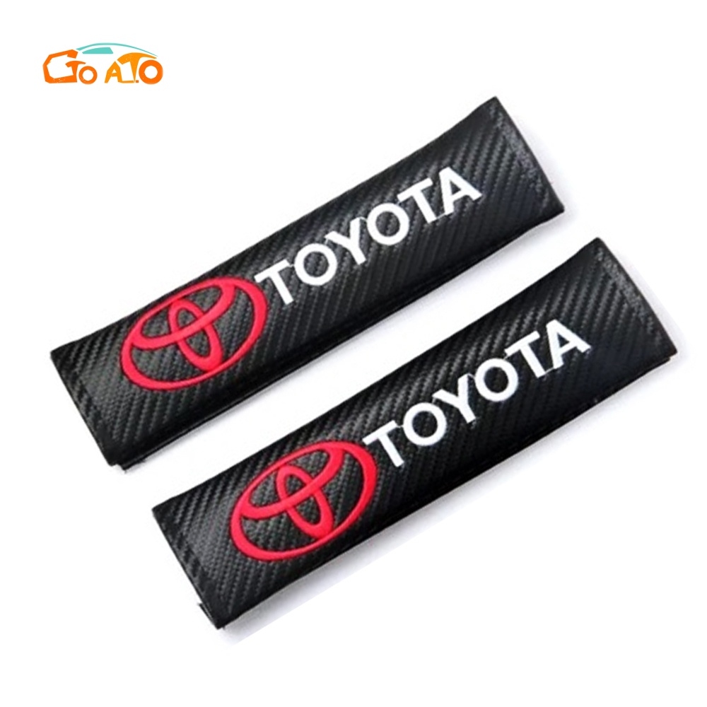 GTIOATO Sợi Carbon ChốT CàI DâY An ToàN Xe Ô Tô BọC DâY An ToàN Xe HơI DâY Đai An ToàN Ô Tô Đệm Bọc Dây Đai An Toàn Xe Hơi Phụ KiệN Ô Tô Cho Toyota CHR Raize Corolla Cross Rush Fortuner Yaris Innova Vios Prius C Wigo Sienta Land