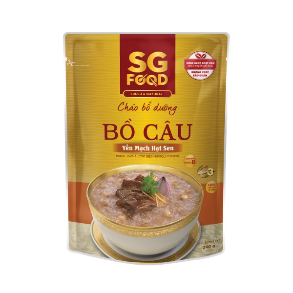 Cháo Bổ Dưỡng Sài Gòn Food Bồ Câu Yến Mạch Hạt Sen 240g