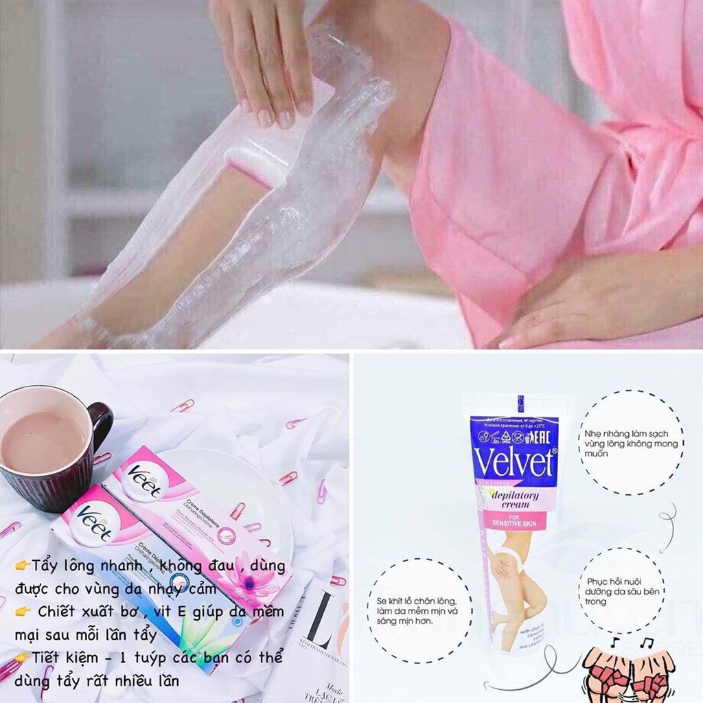 Kem tẩy lông Veet sạch ngay 1 lần tẩy cao cấp - madein Pháp 100%