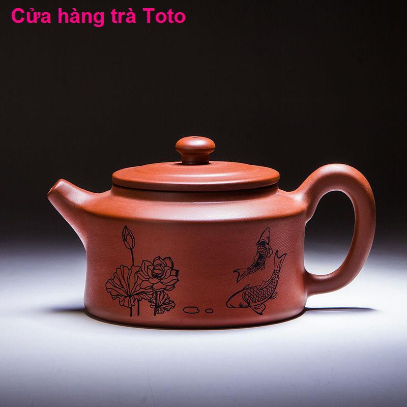 nhà cửa đời sống> Yixing ấm trà bằng đất sét tím nguyên quặng Xishi gốm sứ nhà làm thủ công đồ gia dụng Bộ Kungfu