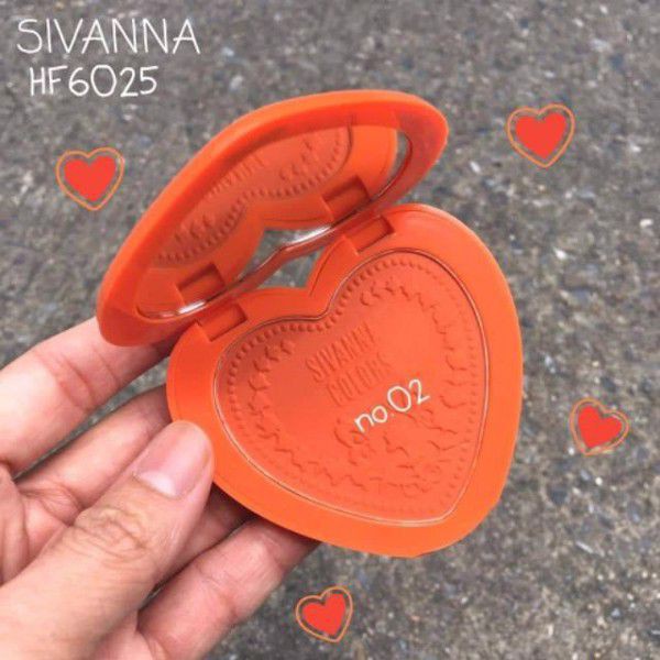 Phấn Má Hồng Lì Không Nhũ Sivanna Colors Tông Cam Gạch So Chic Blush HF6025 No.02 | BigBuy360 - bigbuy360.vn