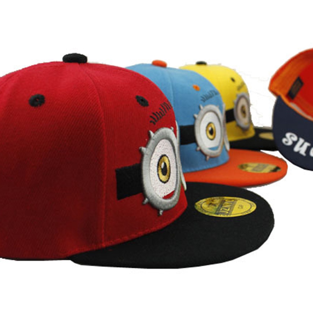 Mũ Lưỡi Trai Thêu Hình Minion 3D Phong Cách Hip Hop Thời Trang Cho Bé