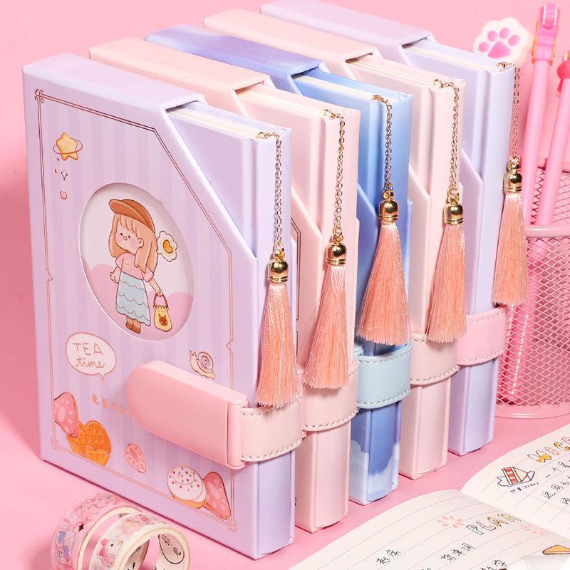 Sổ Ghi Chú Bìa Cứng Có Khóa Mật Khẩu Tiện Dụng Cho Học Sinh Tiểu Học Và Trung Học