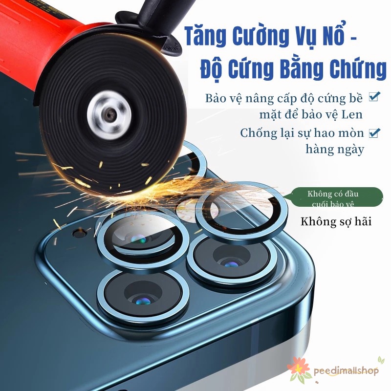 Bộ Vòng Bảo Vệ Camera Ip Titan Kim Loại Cao Cấp 9h Chống Trày Xước Cho Ip 13/13Mini/13pro/13pro Max Phim bảo vệ ống kính