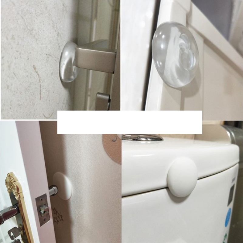 Set 1 / 6 Miếng Đệm Silicone Bảo Vệ Tay Nắm Cửa Tiện Lợi