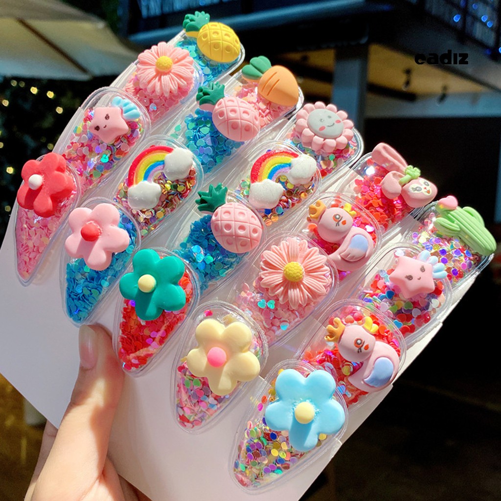 Set 5 Kẹp Tóc Hình Hoa Quả Xinh Xắn Dành Cho Bé Gái