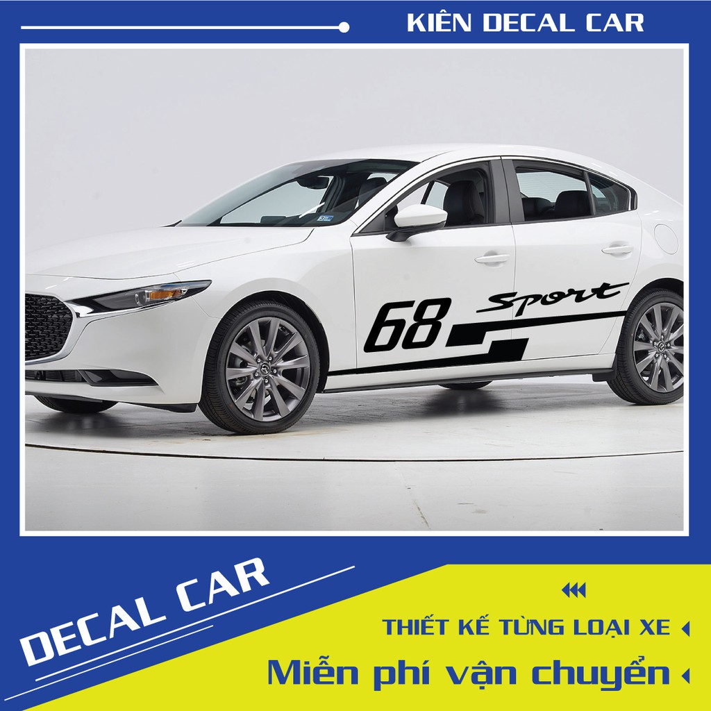 Tem xe Mazda 3 2020 phong cách thể thao - Decal MAZDA 3 2020