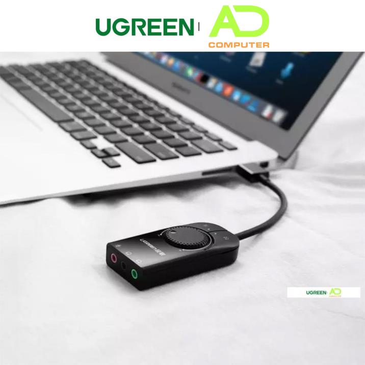 Bộ chuyển đổi âm thanh từ USB sang 3 cổng 3.5mm UGREEN CM129 40964 - Chip SSS1629 DAC 48KHz/16bit