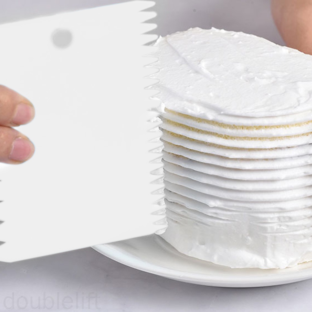 Set 3 Dụng Cụ Chà Láng Bánh Kem Bằng Nhựa Tiện Dụng Diy