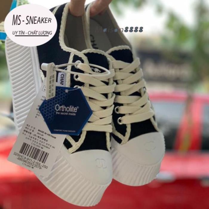 Giày chanel mới tăng chiều cao, giày sneaker chaneo full phụ kiện hàng cao cấp, full size 36-39 Maison8888