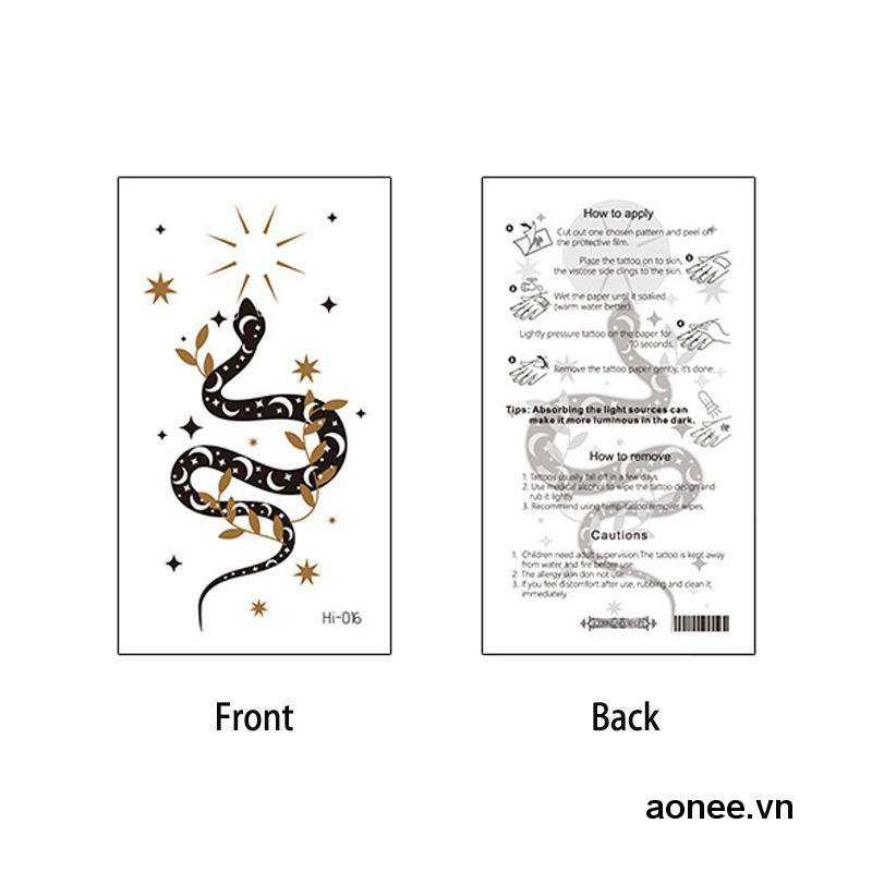 ✨✨Miếng Dán Hình Xăm Dạ Quang Màu Xanh Dương Độc Đáo Dùng Trang Trí