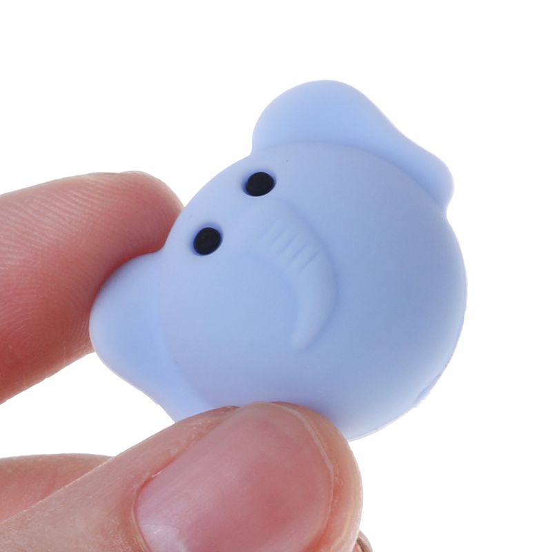 Bộ 5 Phụ Kiện Làm Trang Sức Bằng Silicon Hình Chú Voi Dễ Thương DIY
