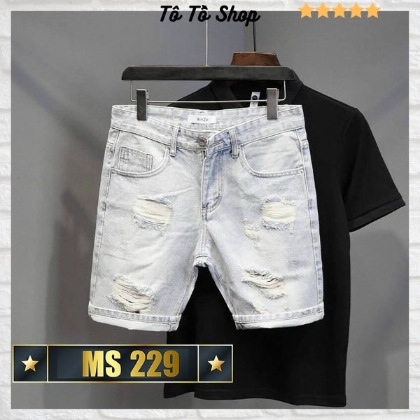 Quần Short Jean Nam Chất Bò Co Giãn❤️FREESHIP❤️Quần Đùi Nam thời trang cao cấp (kèm hình thật) Tô Tồ Shop - MQ229
